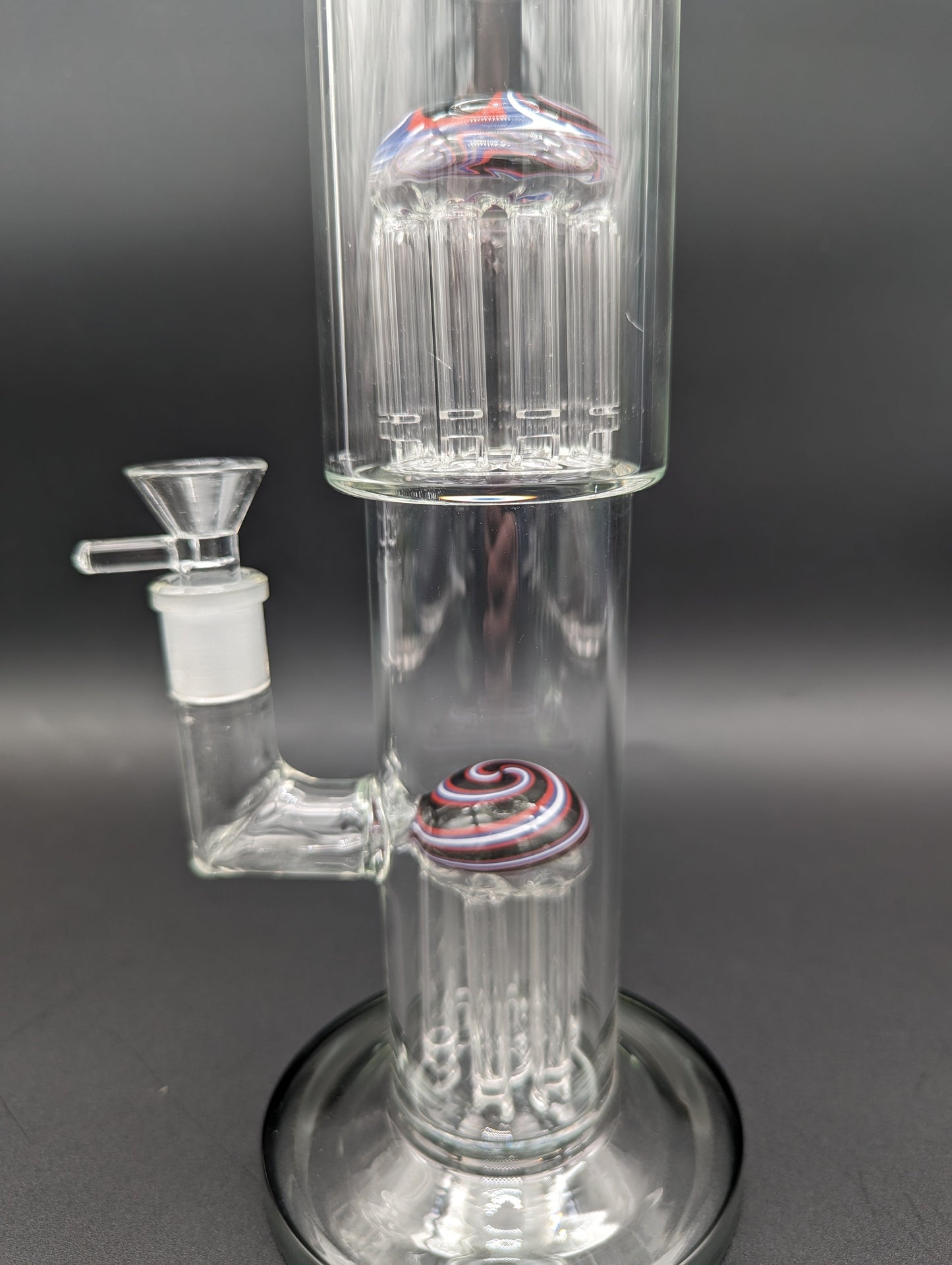 17.5" Dual Tree Perc Straight Tube w/ Worked Accents