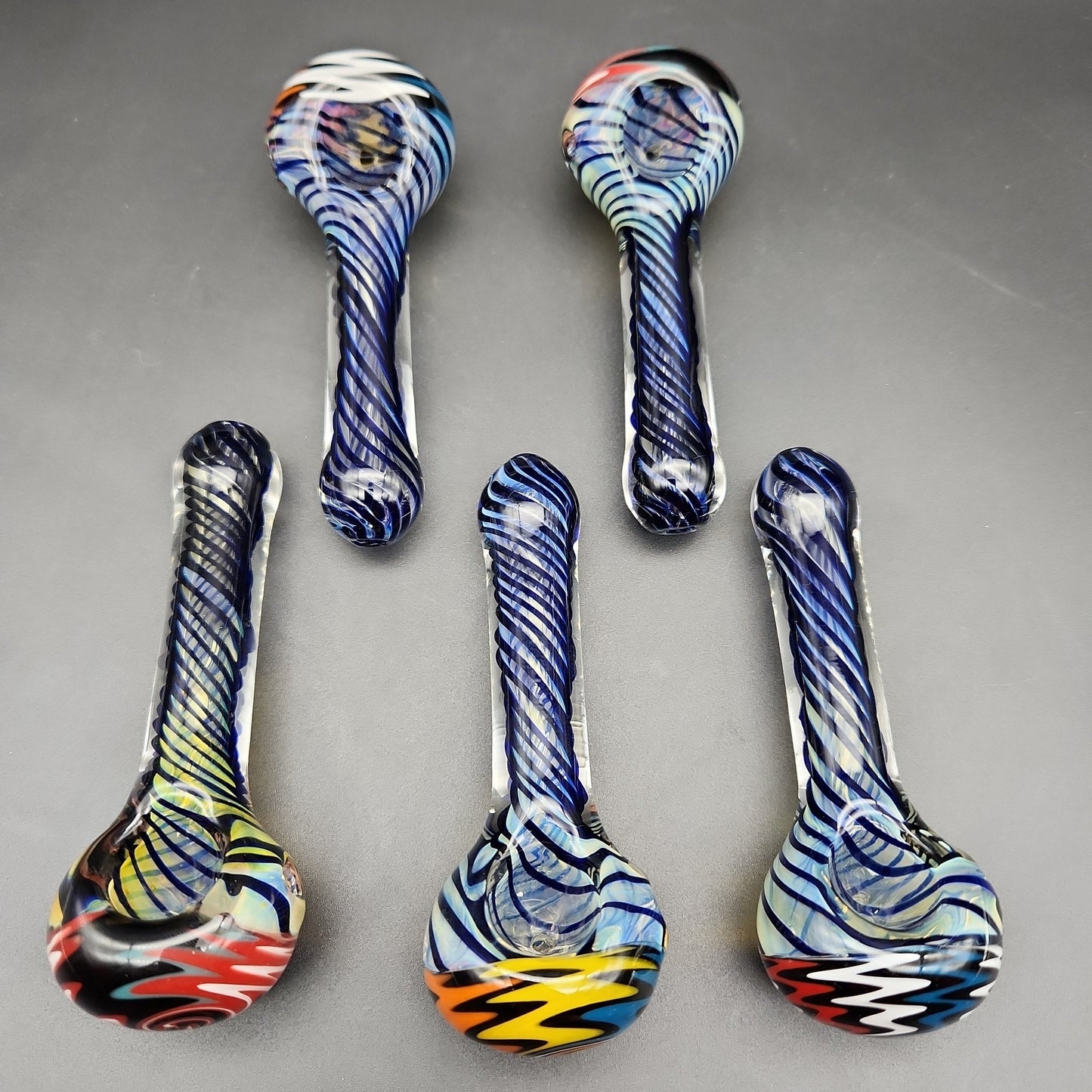 4.5" Color Swirl Wig Wag Hand Pipe