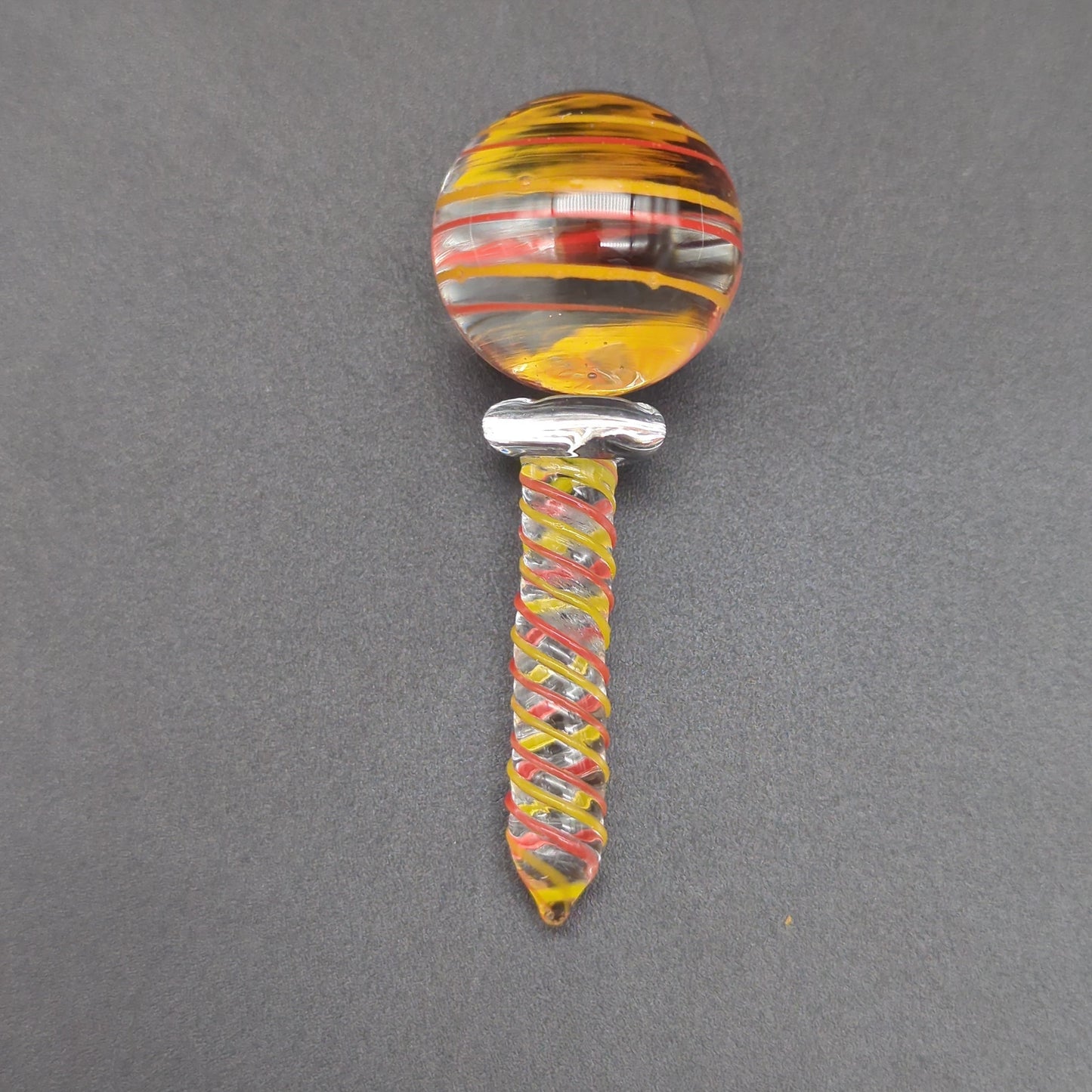 Color Swirl Terp Slurper Screw & Marble Set | 2pc Fire Swirl