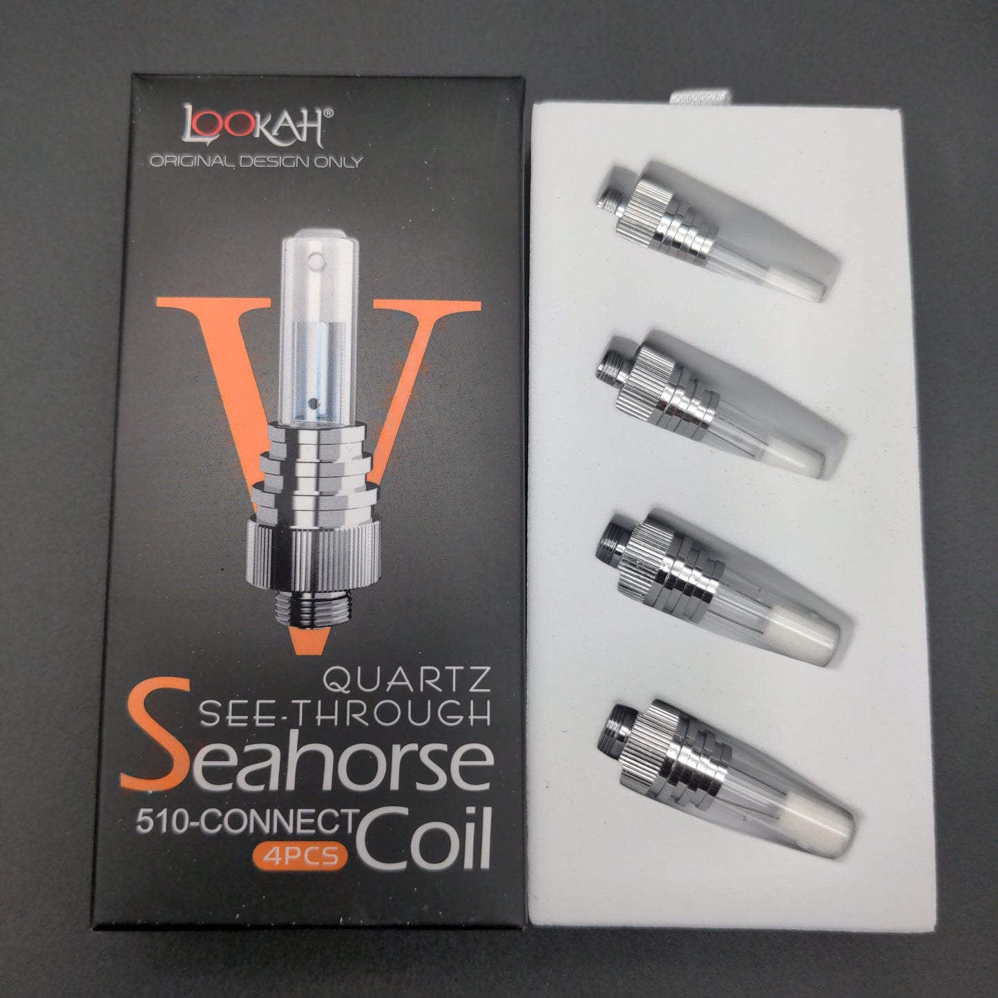 Lookah Seahorse Quartz See-Through Coil V | 4 Pack