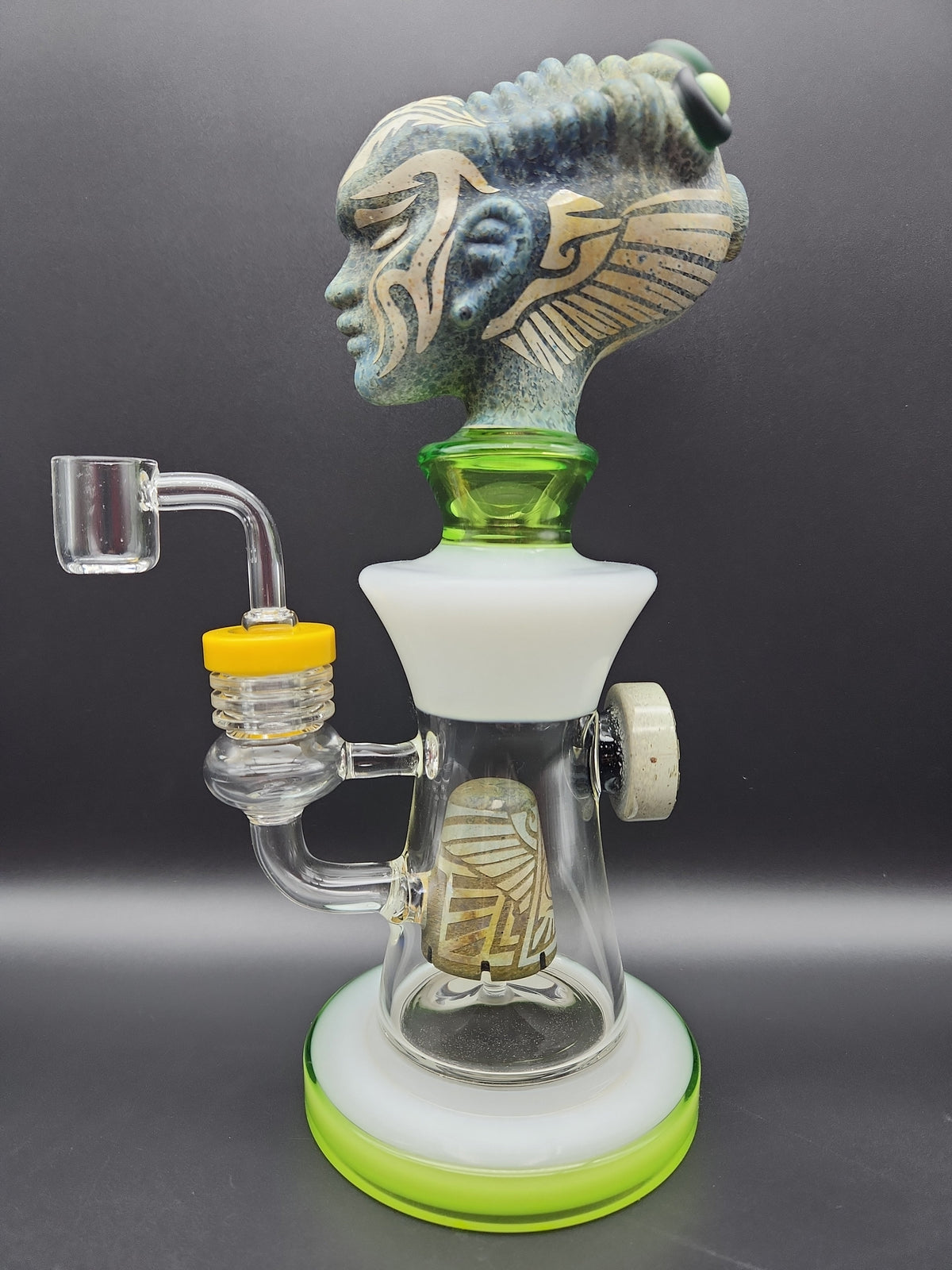 10" Aztec Alien XL Big Brain w/ Stone Showerhead-Avernic Smoke Shop