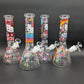 10" Colorful Kitty Graphic Beakers