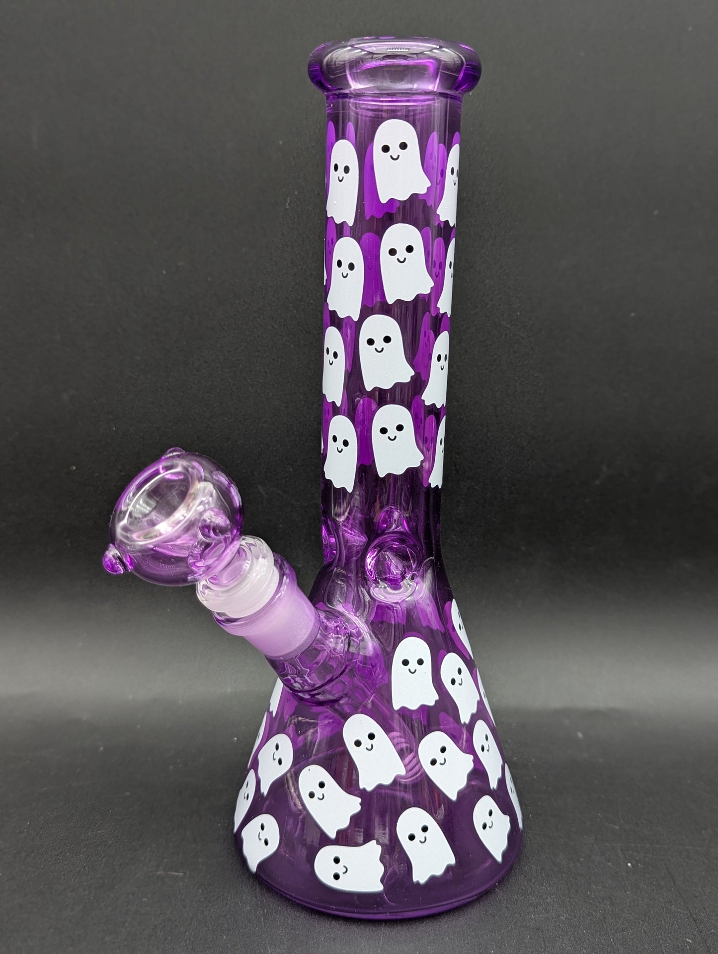 10" Ghostly Glow Beaker Water Pipe