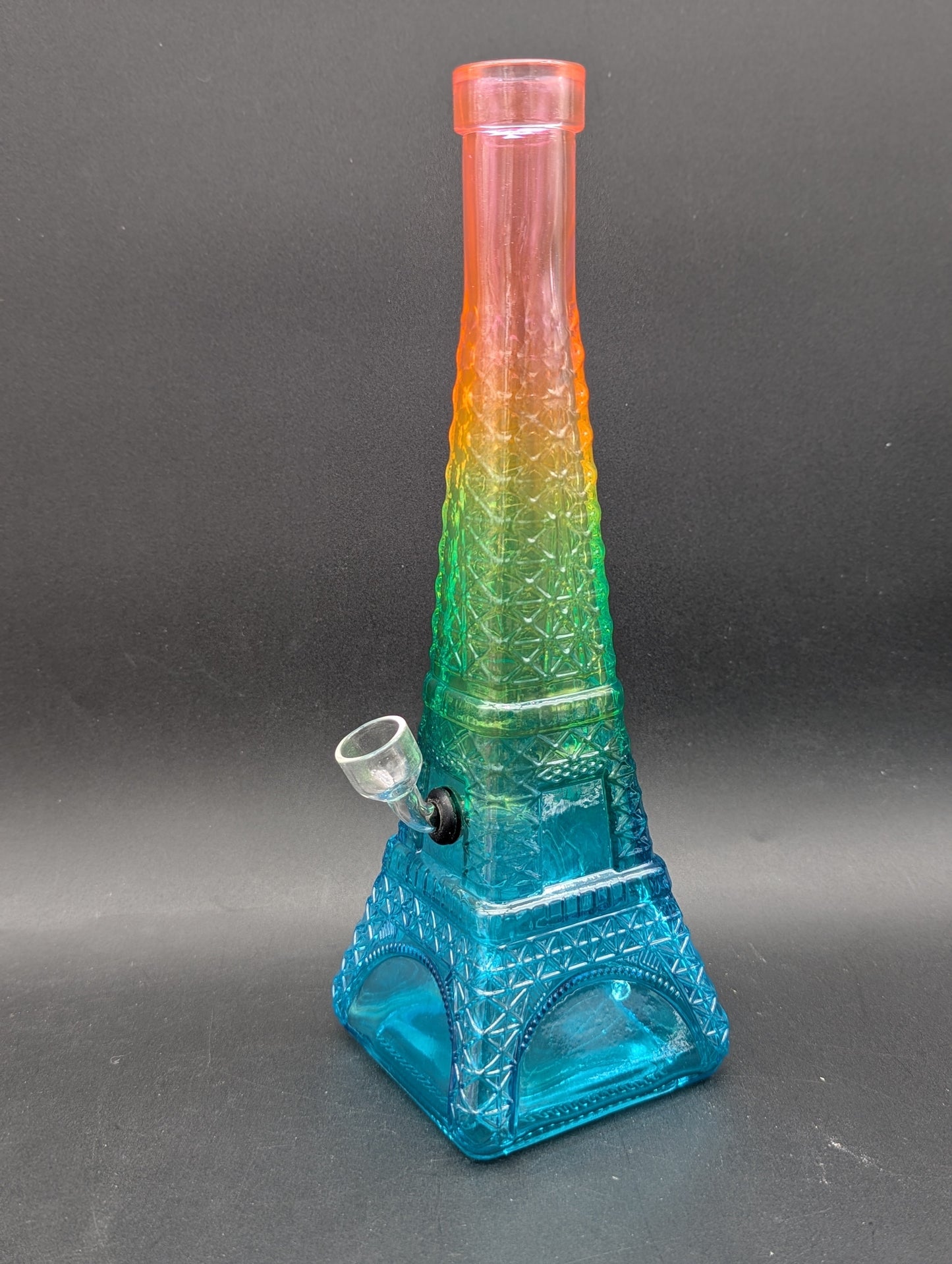 10" Rainbow Eiffel Tower Water Pipe
