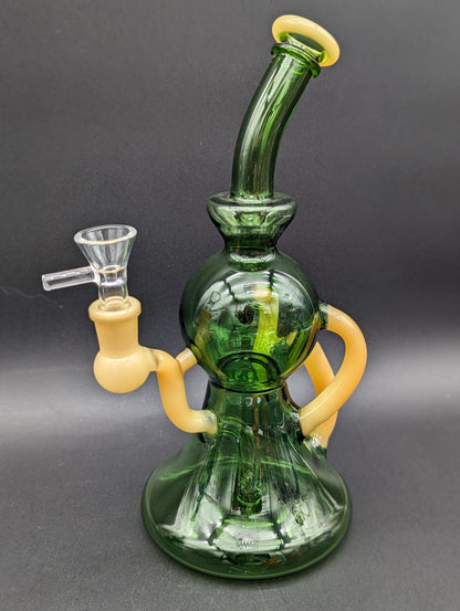 10" Sphere Recycler Bong w/ Color