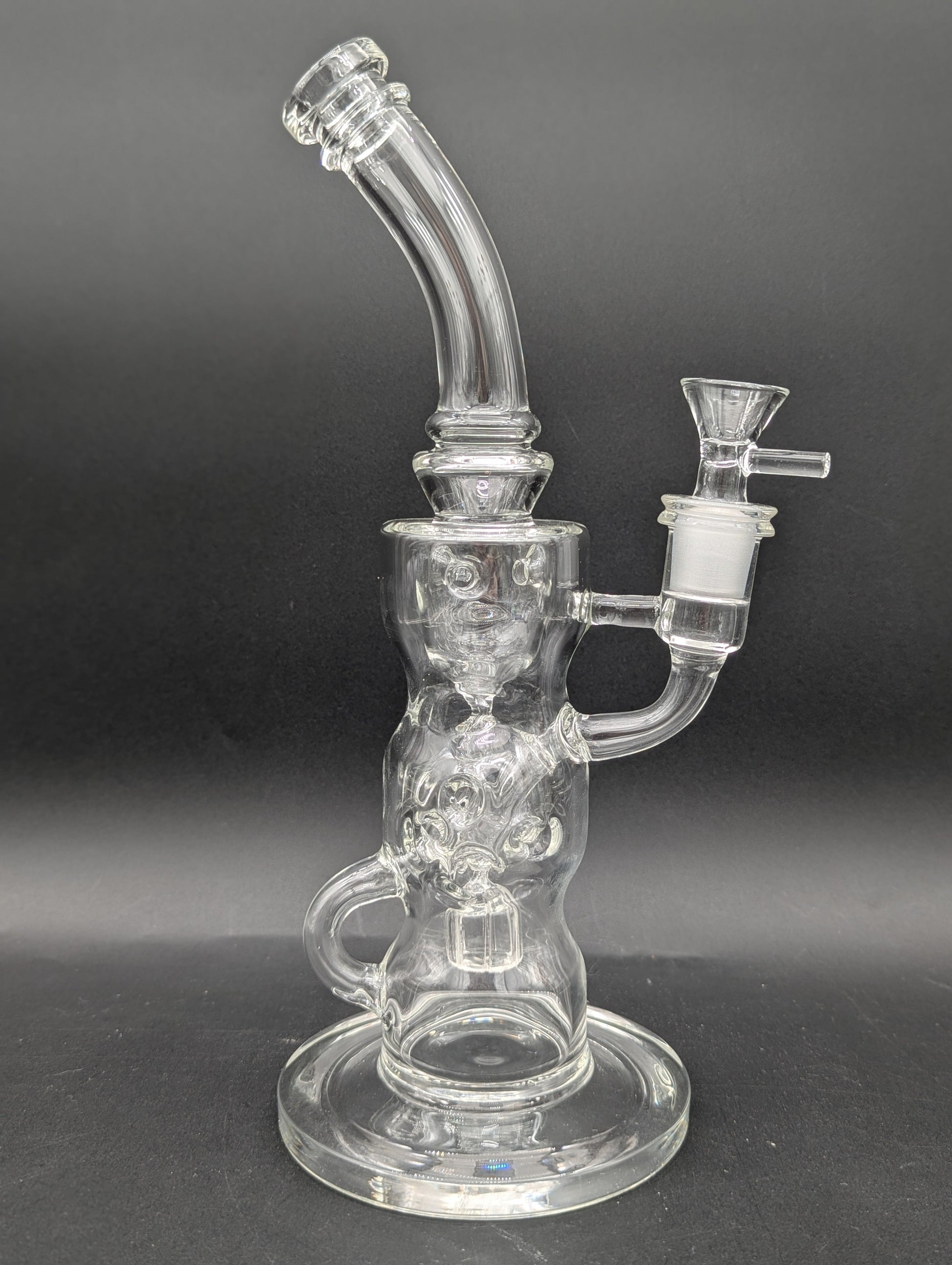 11" Clear Swiss Sphere Recycler Bong-Avernic Smoke Shop