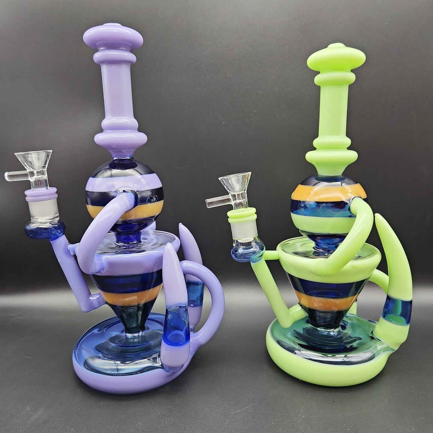 11" Hollowfoot Horn Recycler Water Pipe-Avernic Smoke Shop
