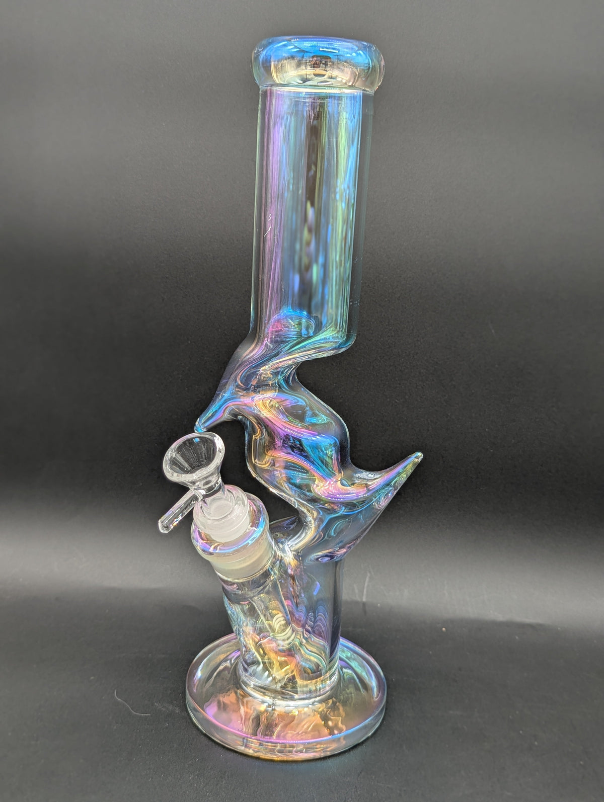 13" Iridescent Double Kinked Bong-Avernic Smoke Shop