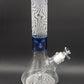 13" Wavy Sandblasted Color Accent Beaker
