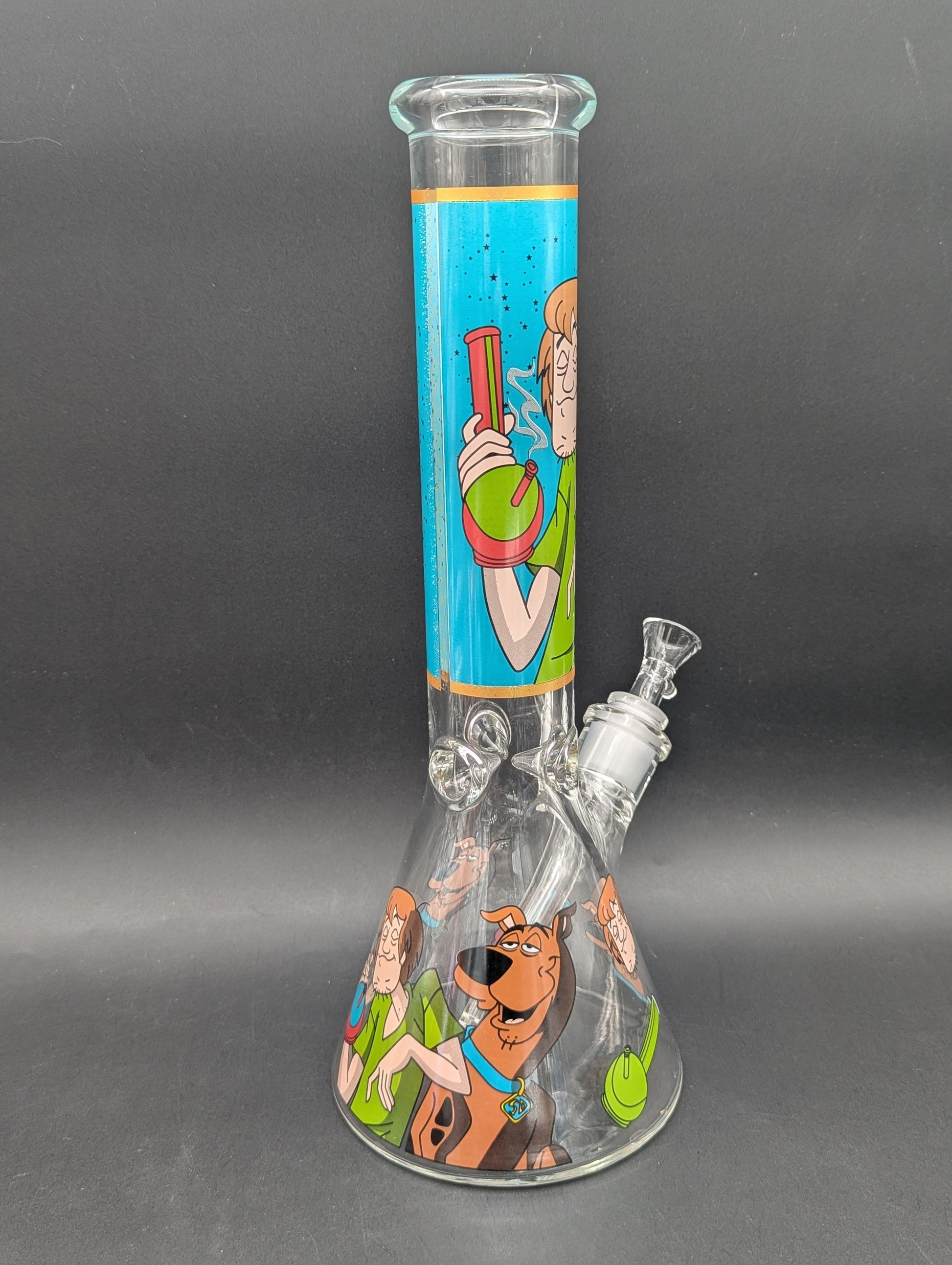 13.5" Cartoon Decal Beaker Bong-Avernic Smoke Shop