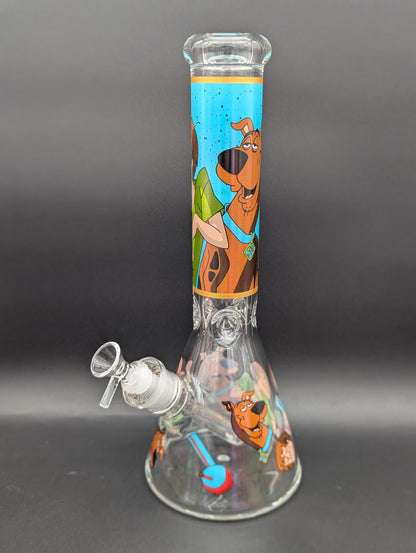 13.5" Cartoon Decal Beaker Bong-Avernic Smoke Shop
