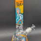 13.5" Cartoon Decal Beaker Bong-Avernic Smoke Shop