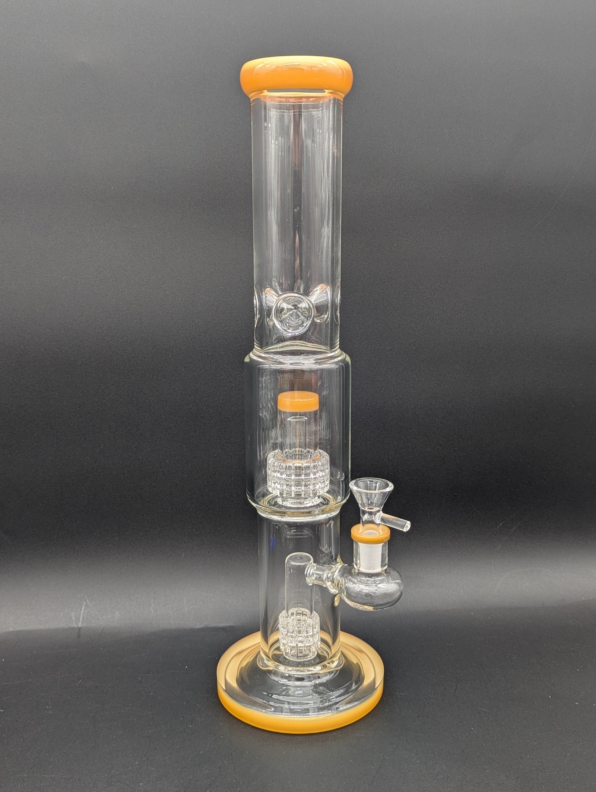 13.5" Dual Matrix Straight Tube Bong-Avernic Smoke Shop