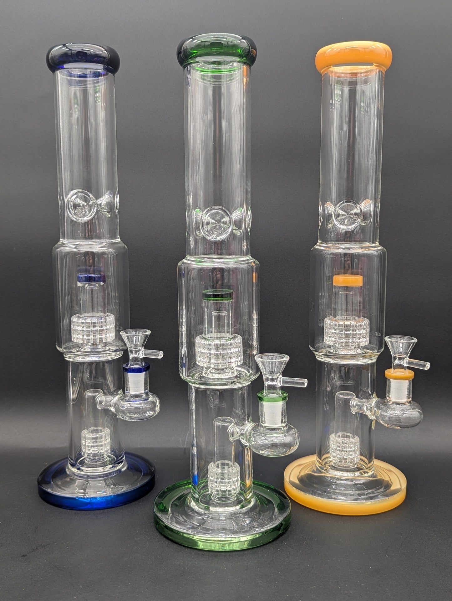 13.5" Dual Matrix Straight Tube Bong-Avernic Smoke Shop