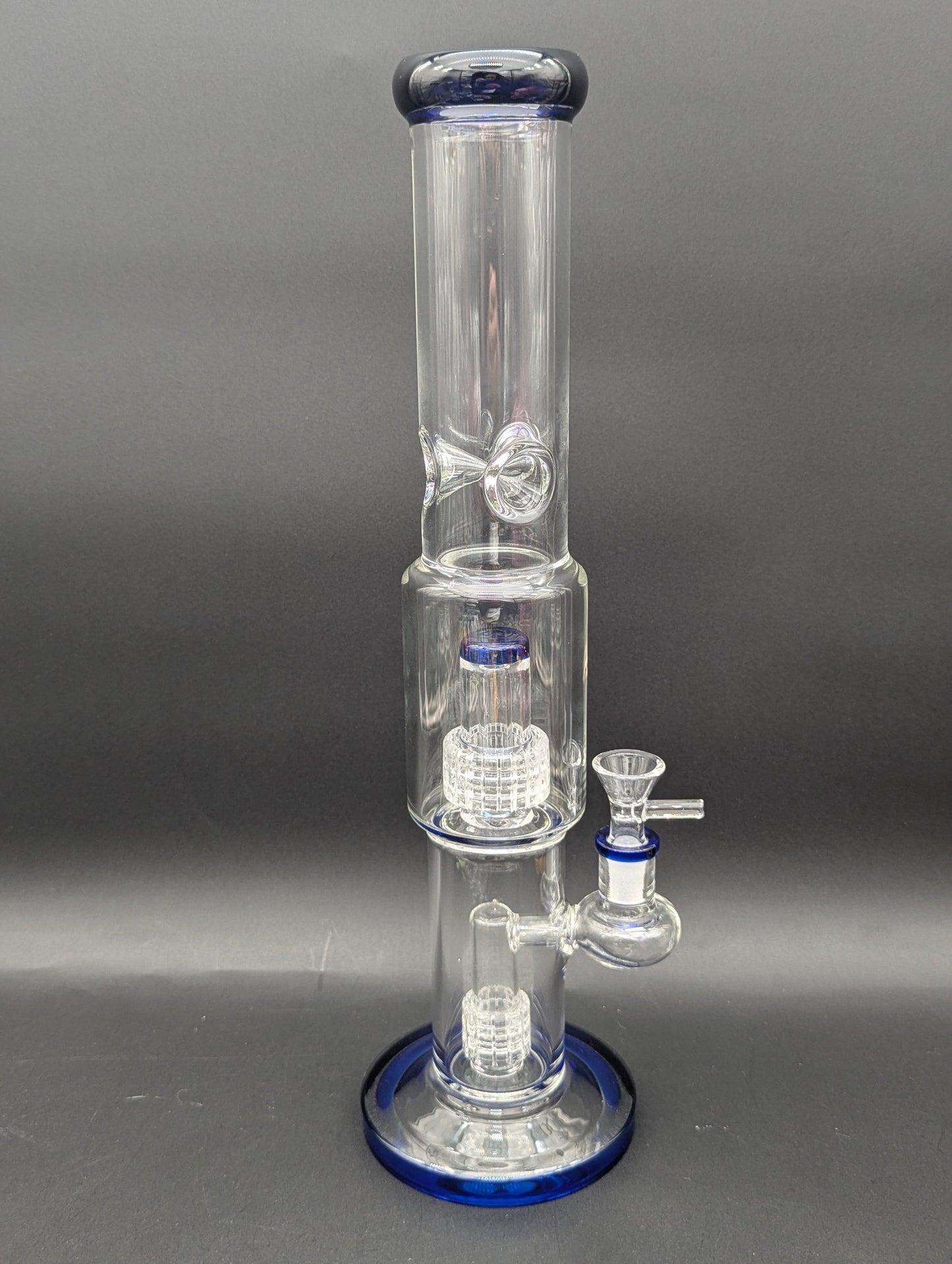 13.5" Dual Matrix Straight Tube Bong-Avernic Smoke Shop