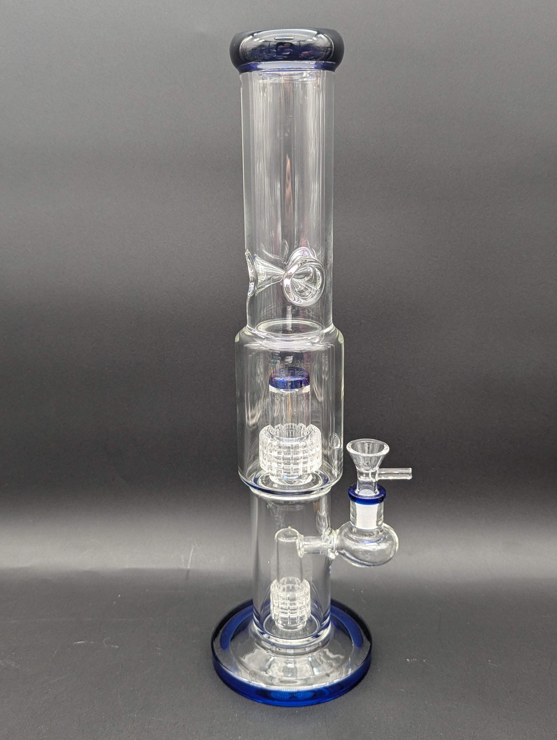 13.5" Dual Matrix Straight Tube Bong-Avernic Smoke Shop