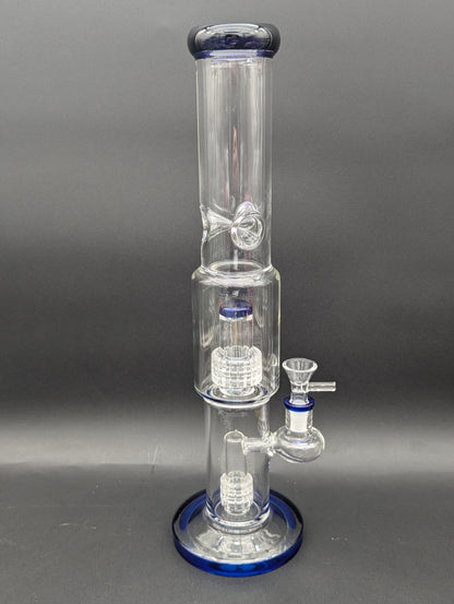 13.5" Dual Matrix Straight Tube Bong-Avernic Smoke Shop