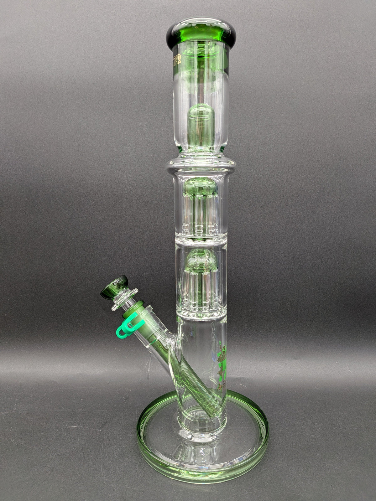 13.5" Phoenix Double Tree Straight Tube Bong