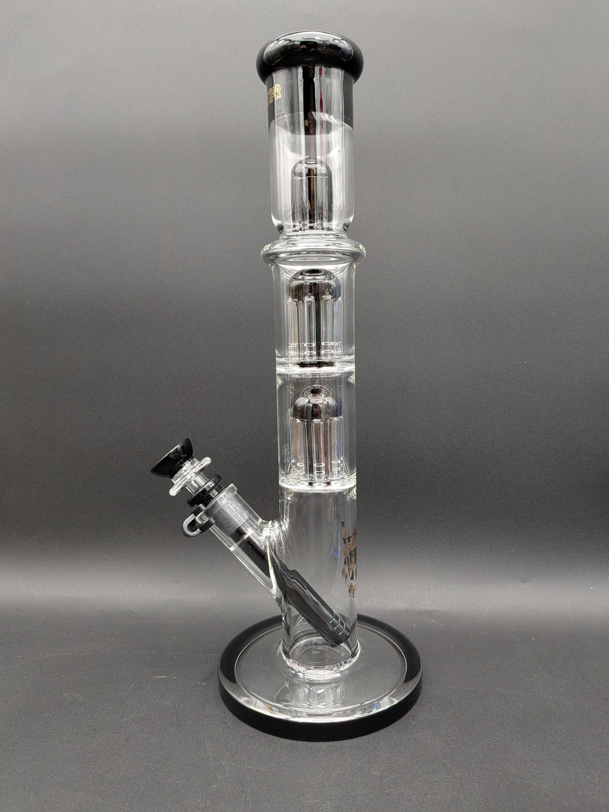 13.5" Phoenix Double Tree Straight Tube Bong