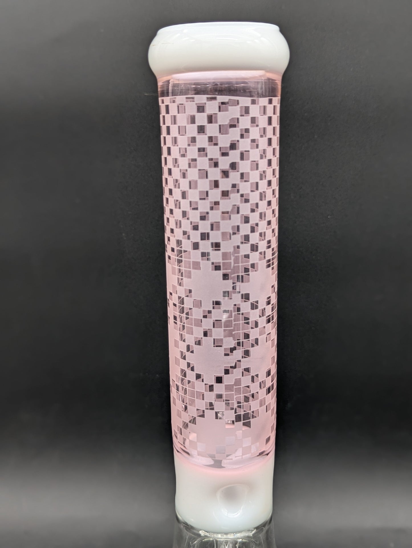 14" Checkered Mandala Beaker Bong