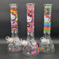 14" Colorful Kitty Graphic Beaker Bongs-Avernic Smoke Shop