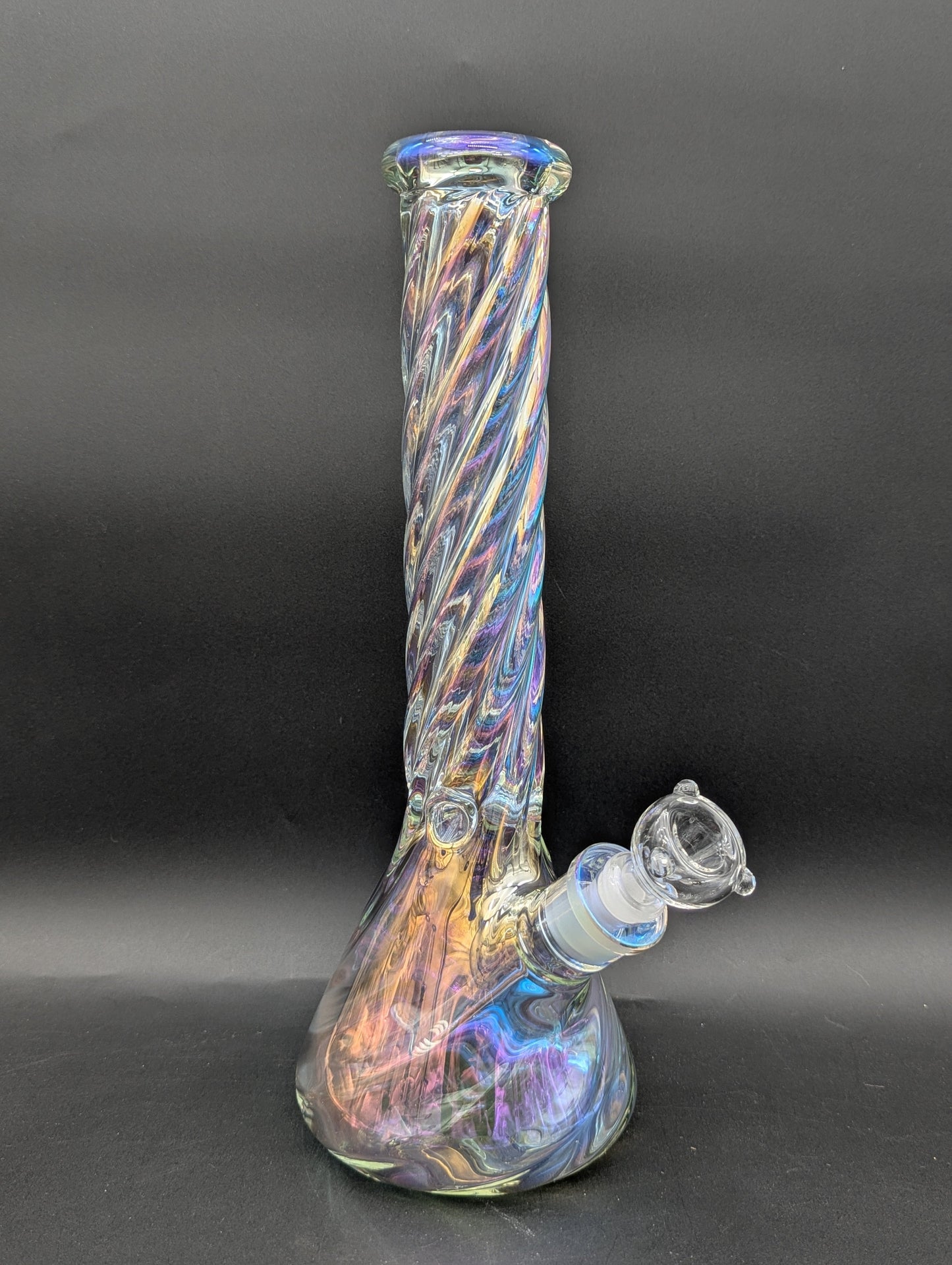 14" Iridescent Twist Beaker Bong 5mm-Avernic Smoke Shop