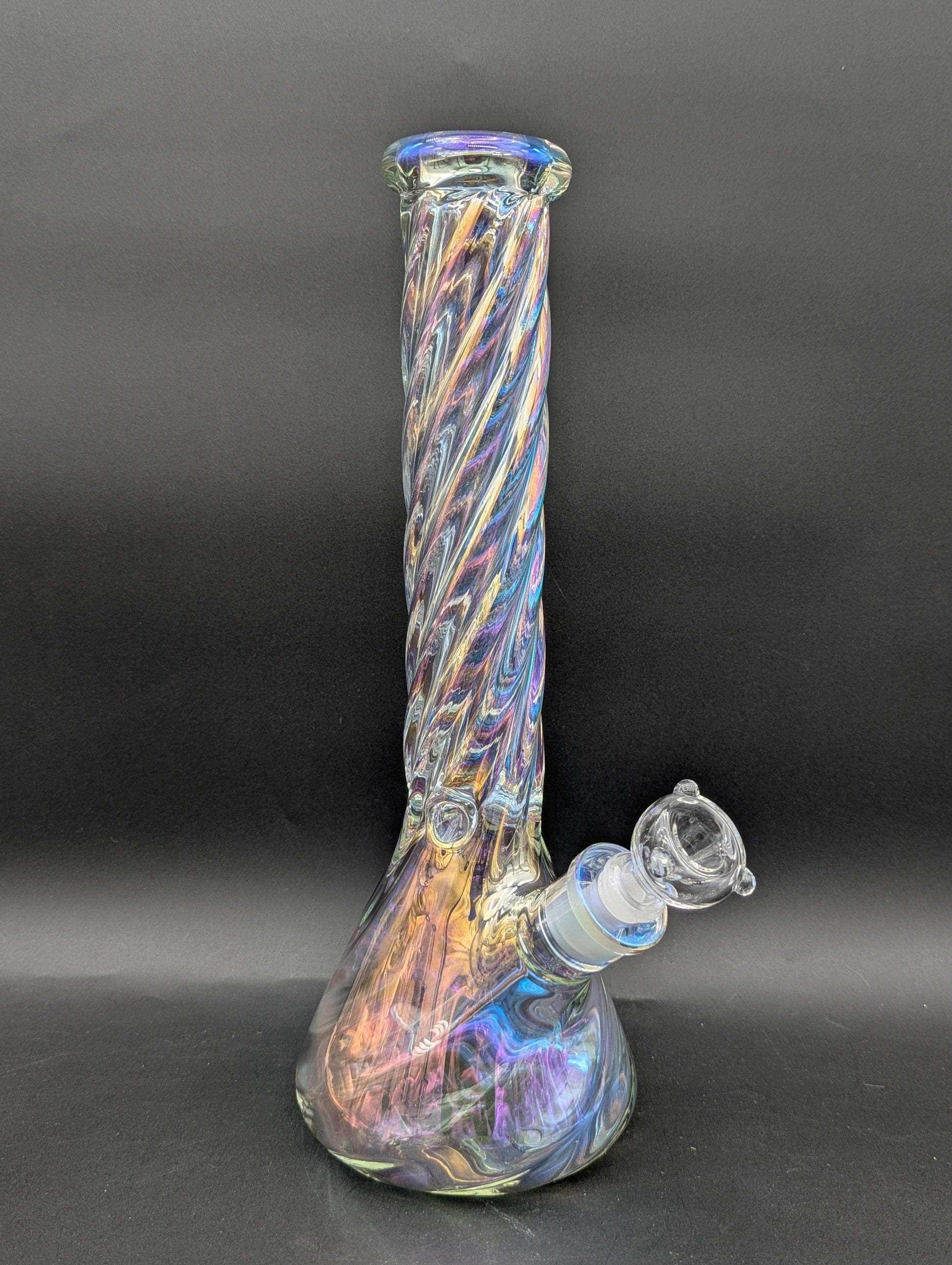 14" Iridescent Twist Beaker Bong 5mm-Avernic Smoke Shop