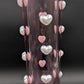 14" Pink Pearl Heart Beaker Bong-Avernic Smoke Shop