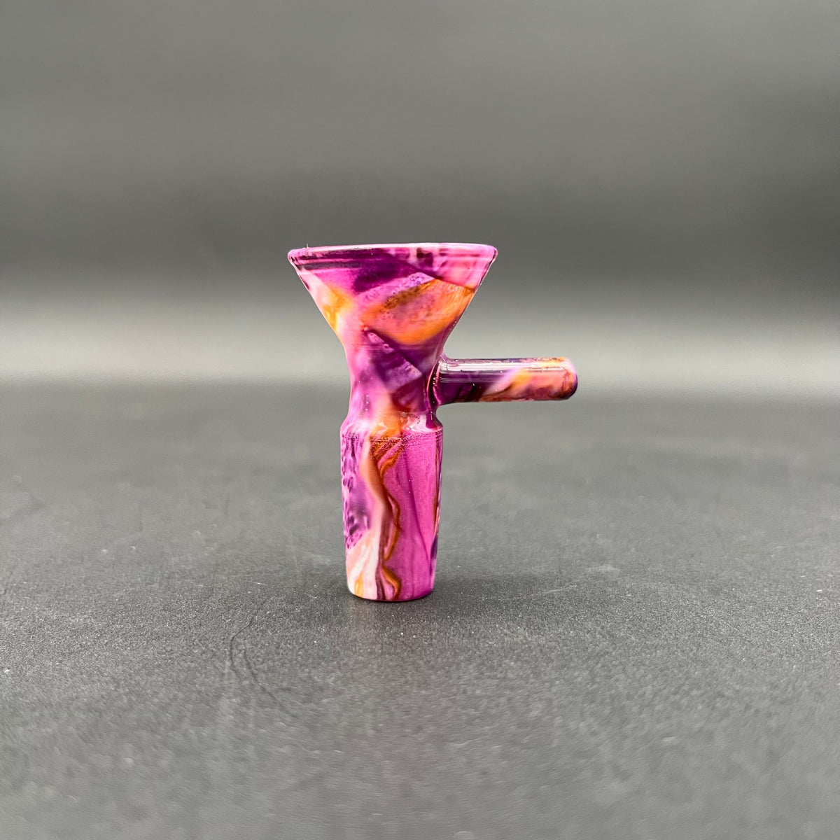 14mm Marbled Design w/ Handle Herb Slide