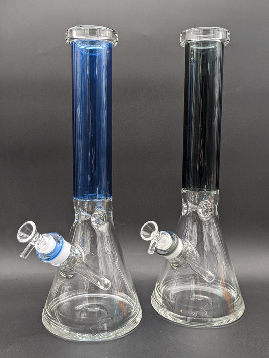 15" Colored Neck Beaker Bong 7mm Thick