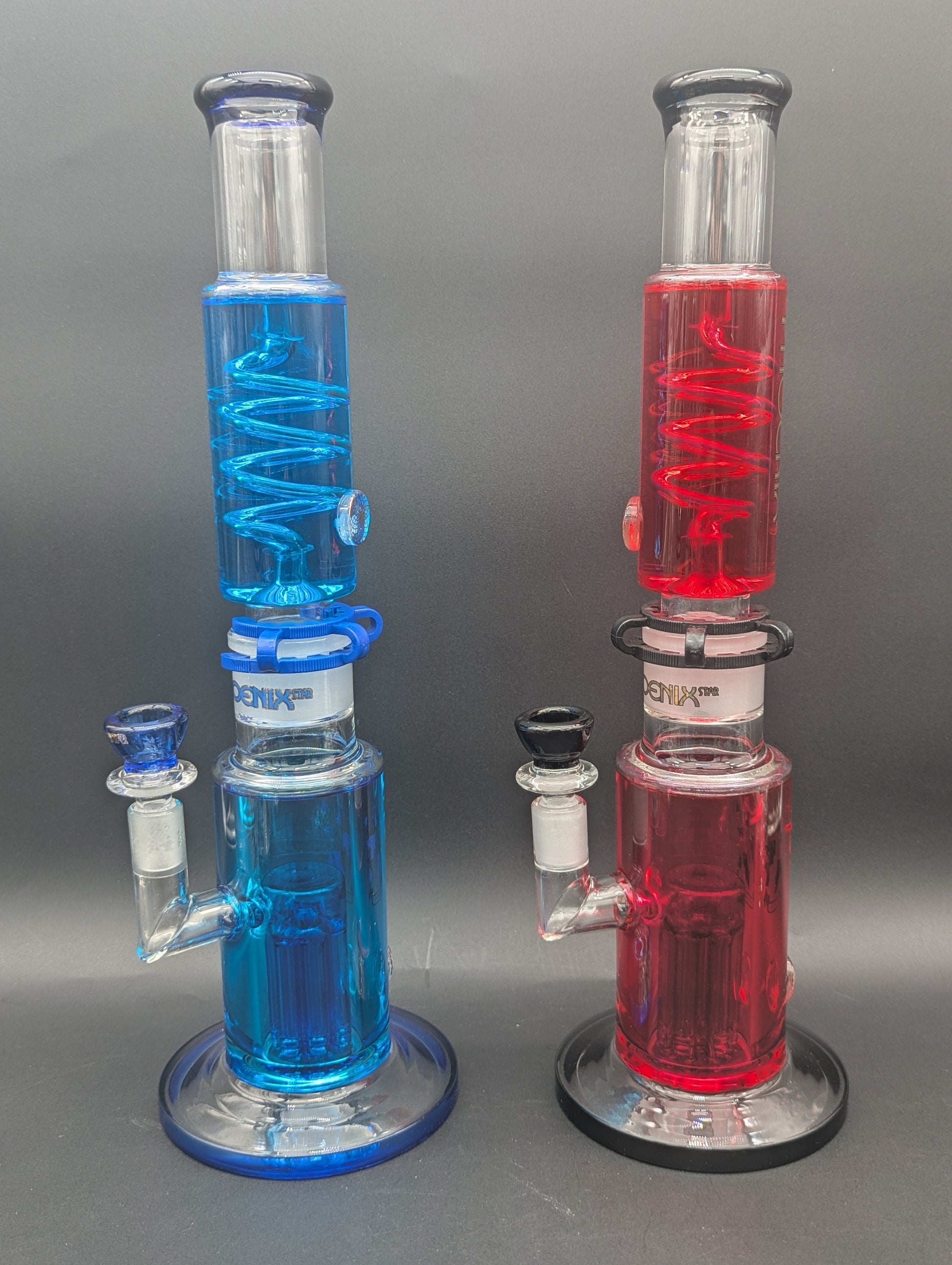 15" Phoenix Dual Glycerin Bong w/ Tree Perc-Avernic Smoke Shop