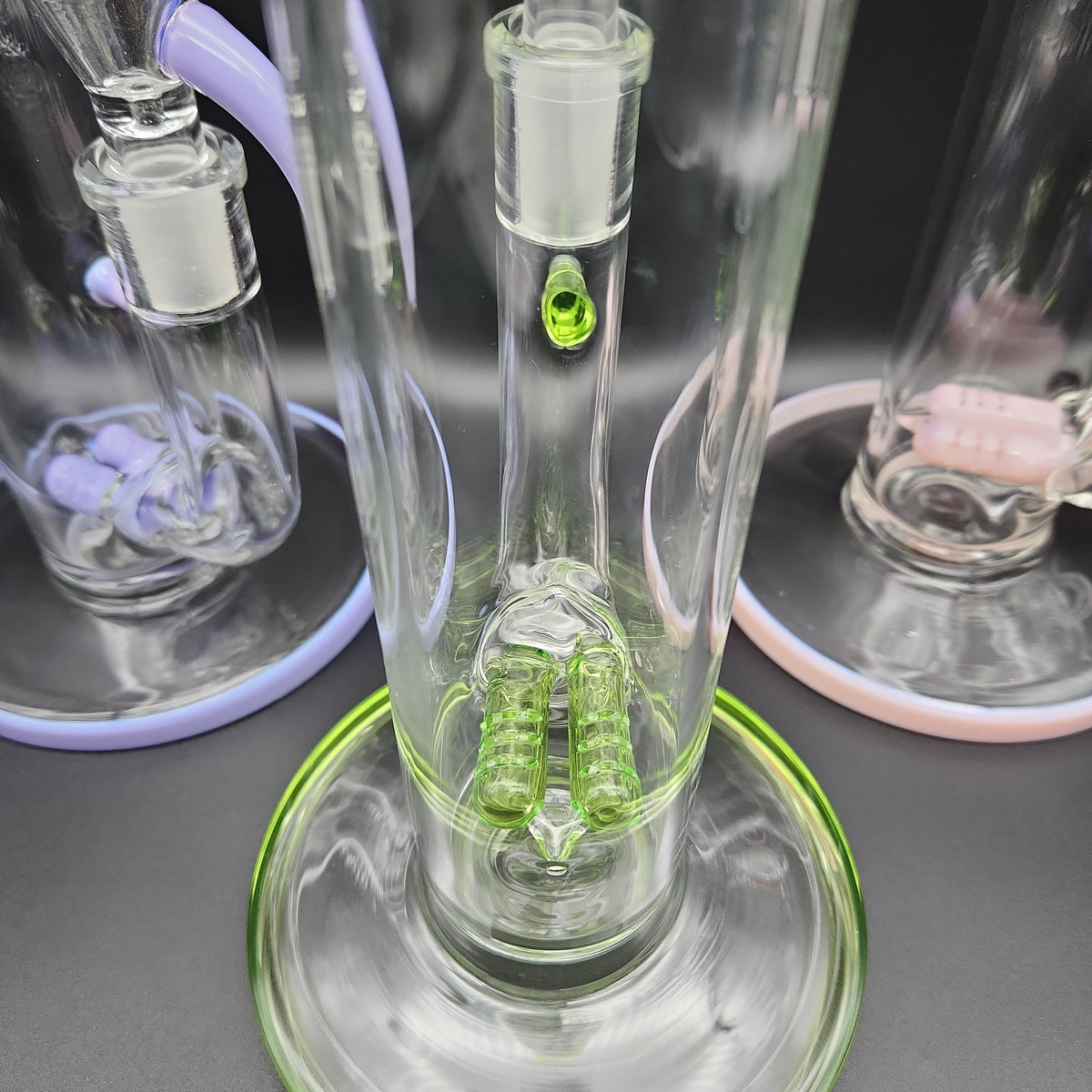 17" Dual Inline Straight Shooter Water Pipe w/ Horn-Avernic Smoke Shop