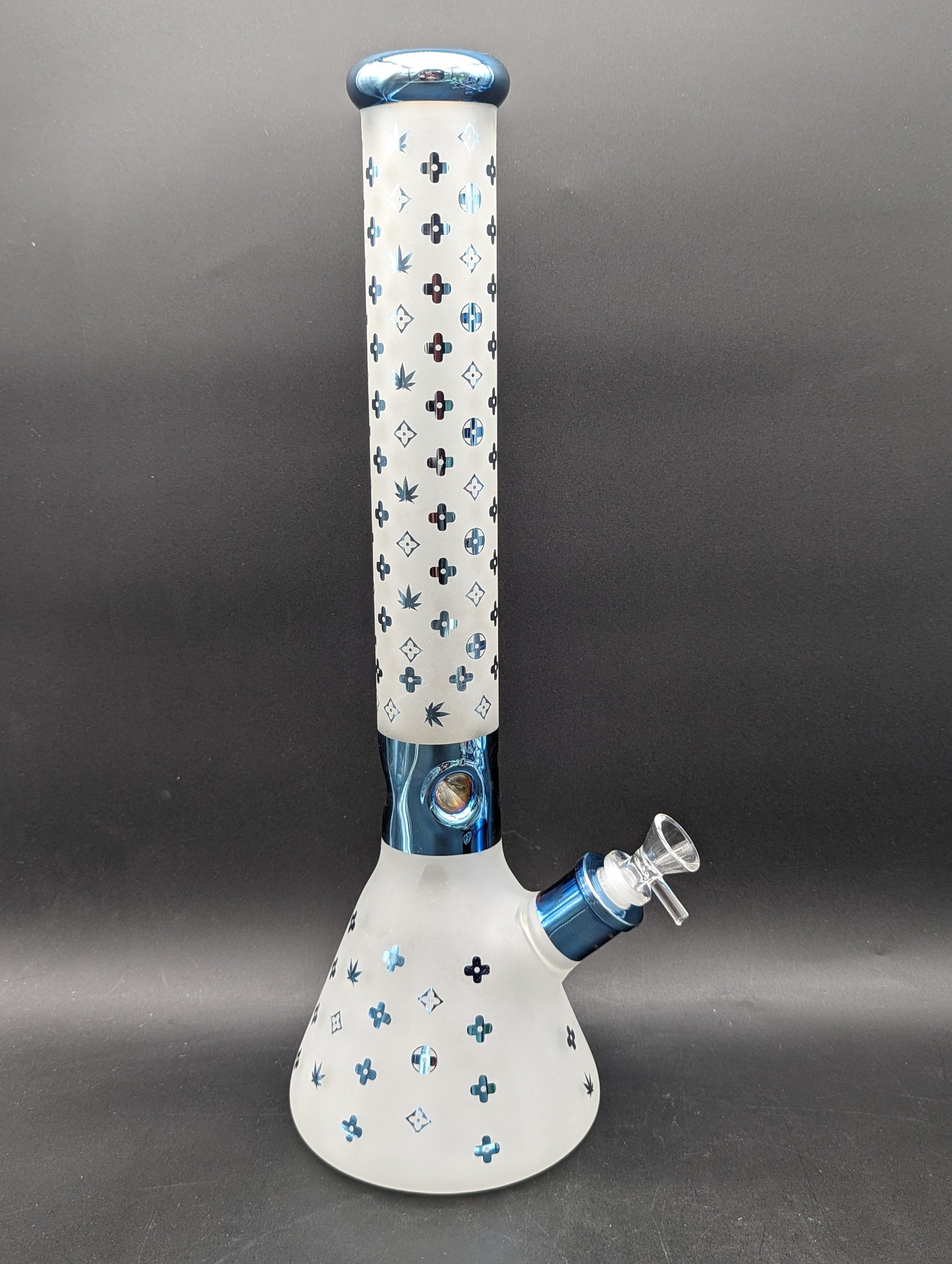 18" LV 7mm Frosted Glass Beaker Bong-Avernic Smoke Shop