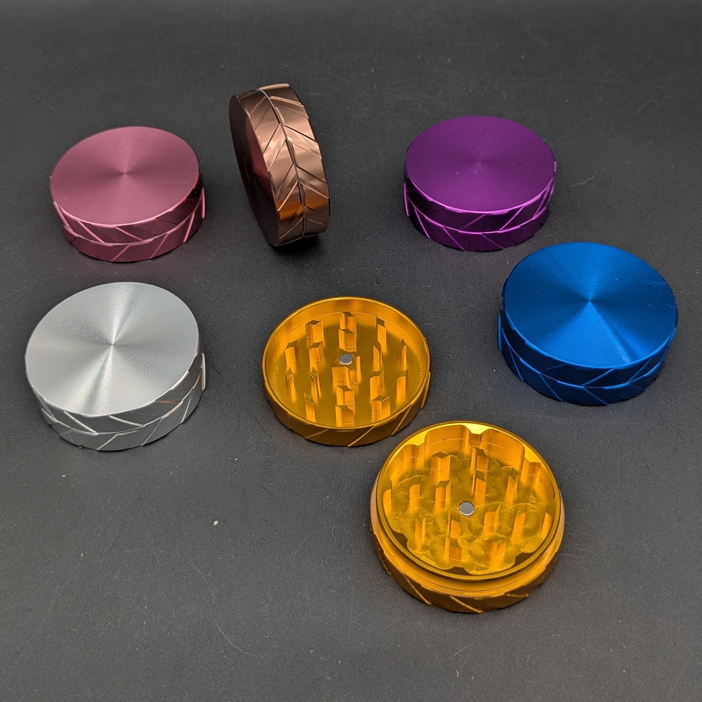 2 Piece Aluminum Grip Herb Grinder-Avernic Smoke Shop