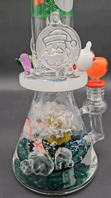 Cheech - 14" Christmas Tale In Every Inhale Festive Beaker-Avernic Smoke Shop