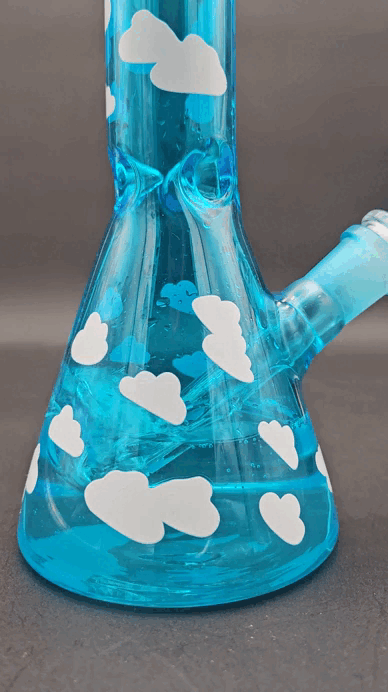 Cloudy Skies Beaker Bong 10"-Avernic Smoke Shop