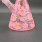 Pink Floral Beaker Bong 10"-Avernic Smoke Shop