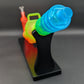 23" Rainbow Frosted Gatling Gun Bong w/ Wood Stand-Avernic Smoke Shop
