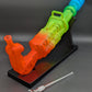 23" Rainbow Frosted Gatling Gun Bong w/ Wood Stand-Avernic Smoke Shop