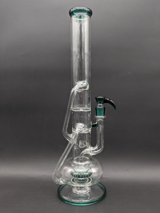 2K Glass 18" Super Showerhead Recycler Bong