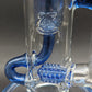 2K Glass 18" Threeline Recycler Bong
