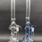 2K Glass 18" Threeline Recycler Bong