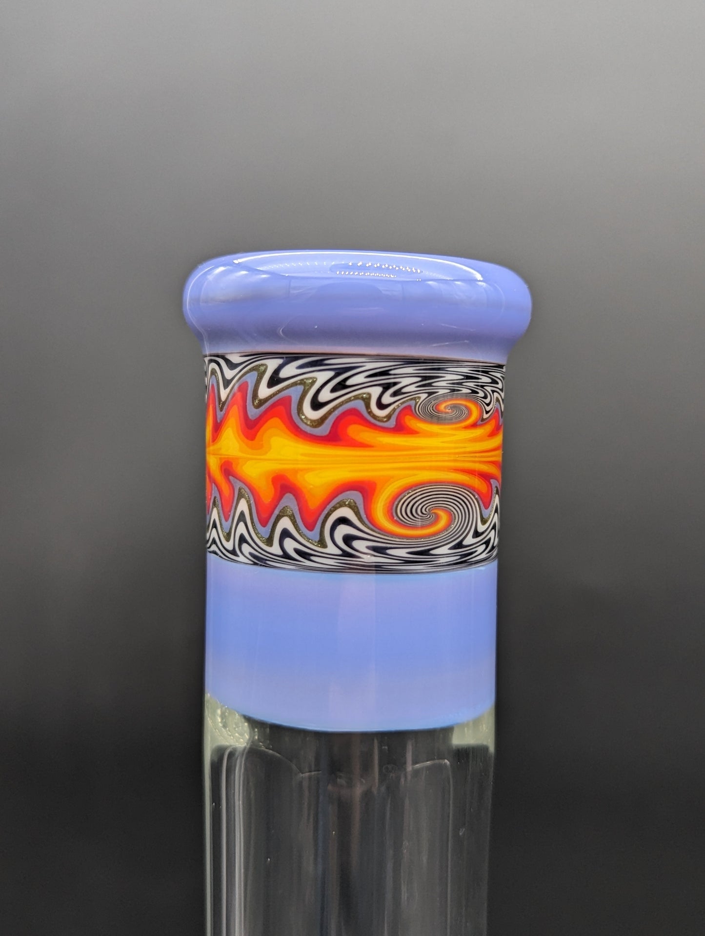 2K Glass - 19.5" Triple Perc Tube - Purple Worked