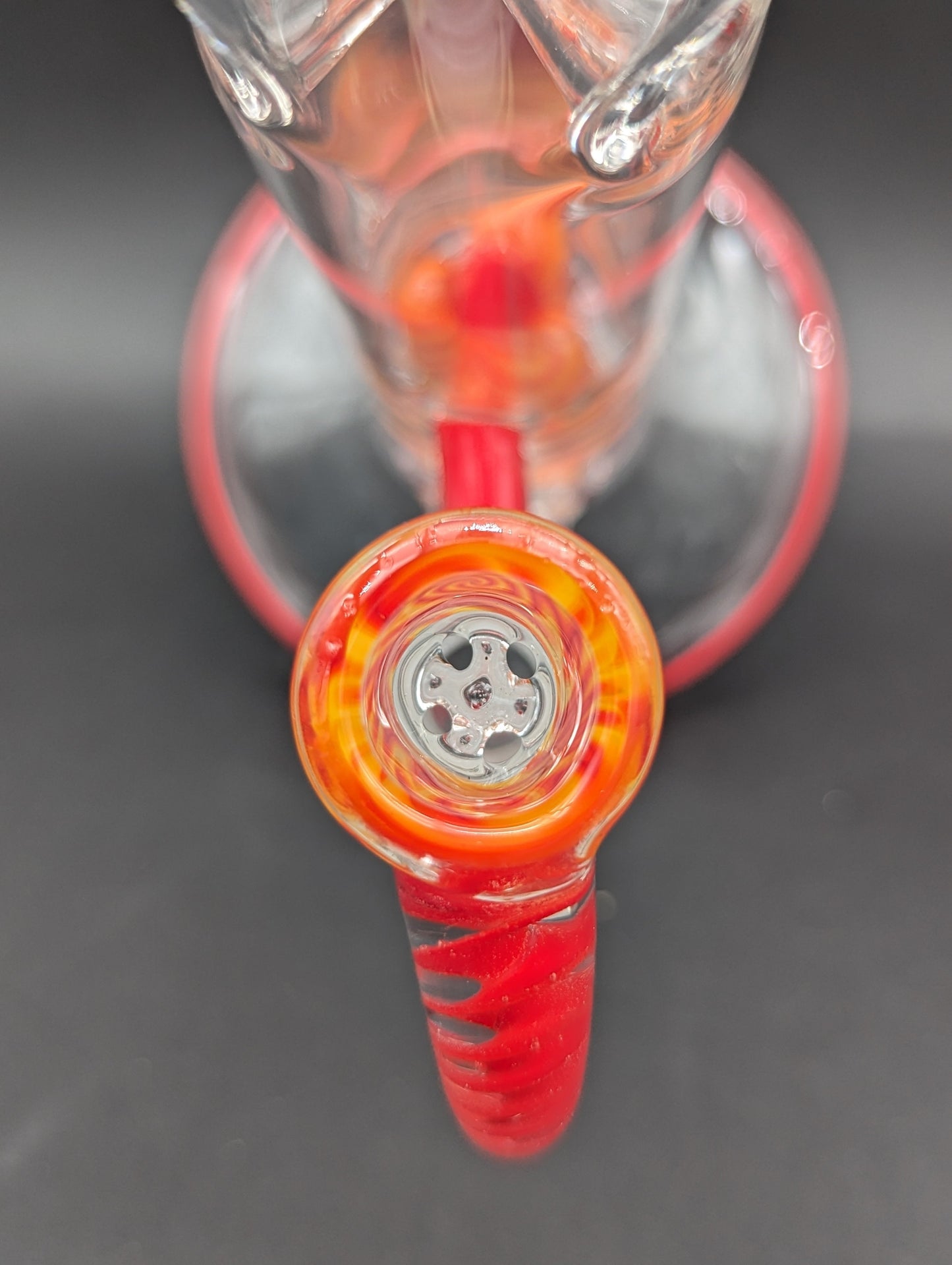 2K Glass Dual Gridline to Inv3 Tube 15.5" - Worked Red/Yellow