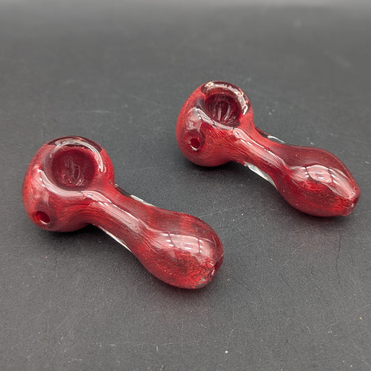 3" Red Mini Hand Pipe-Avernic Smoke Shop