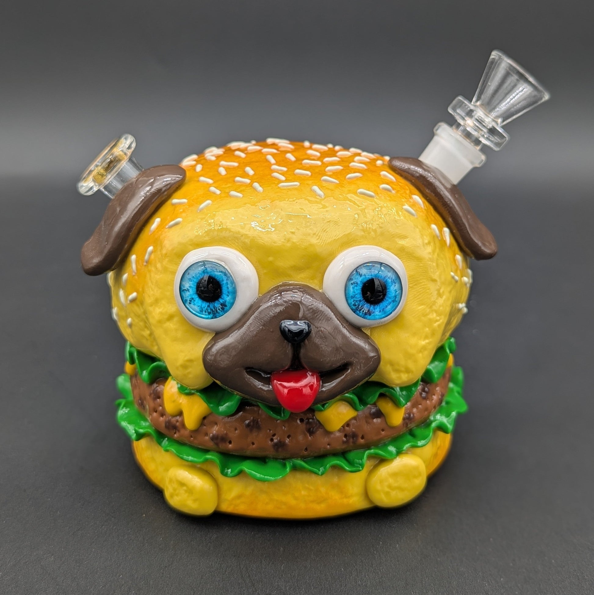 3D Cheeseburger Dog Water Pipe-Avernic Smoke Shop