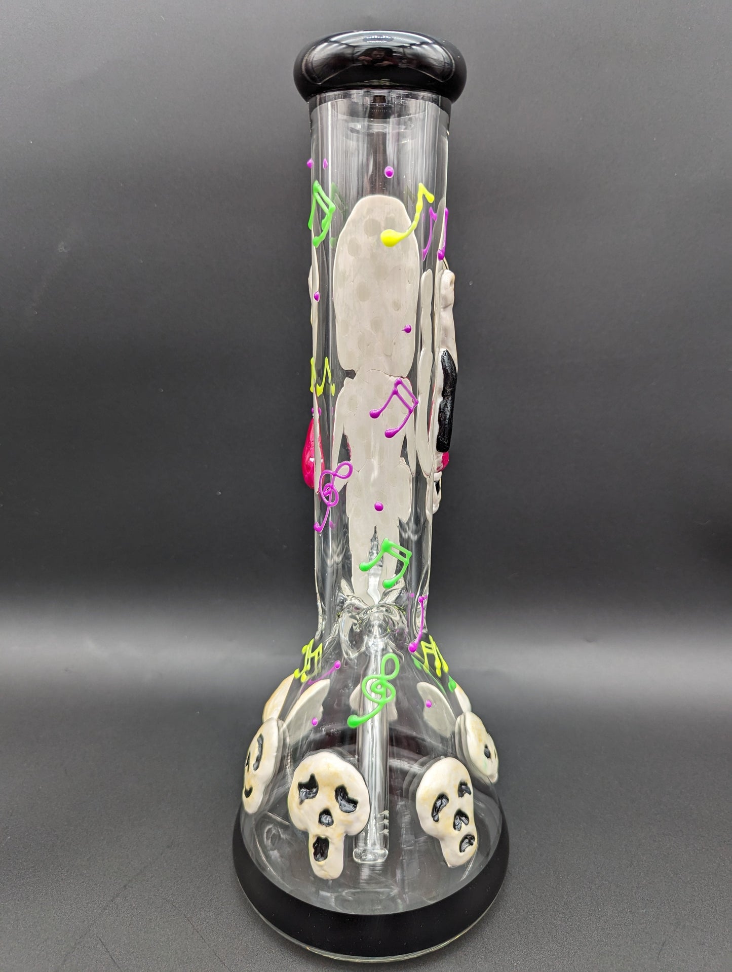 3D Skeleton Musician Beaker Bong 14"