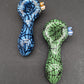 4" Color Spider Web Spoon Hand Pipe-Avernic Smoke Shop