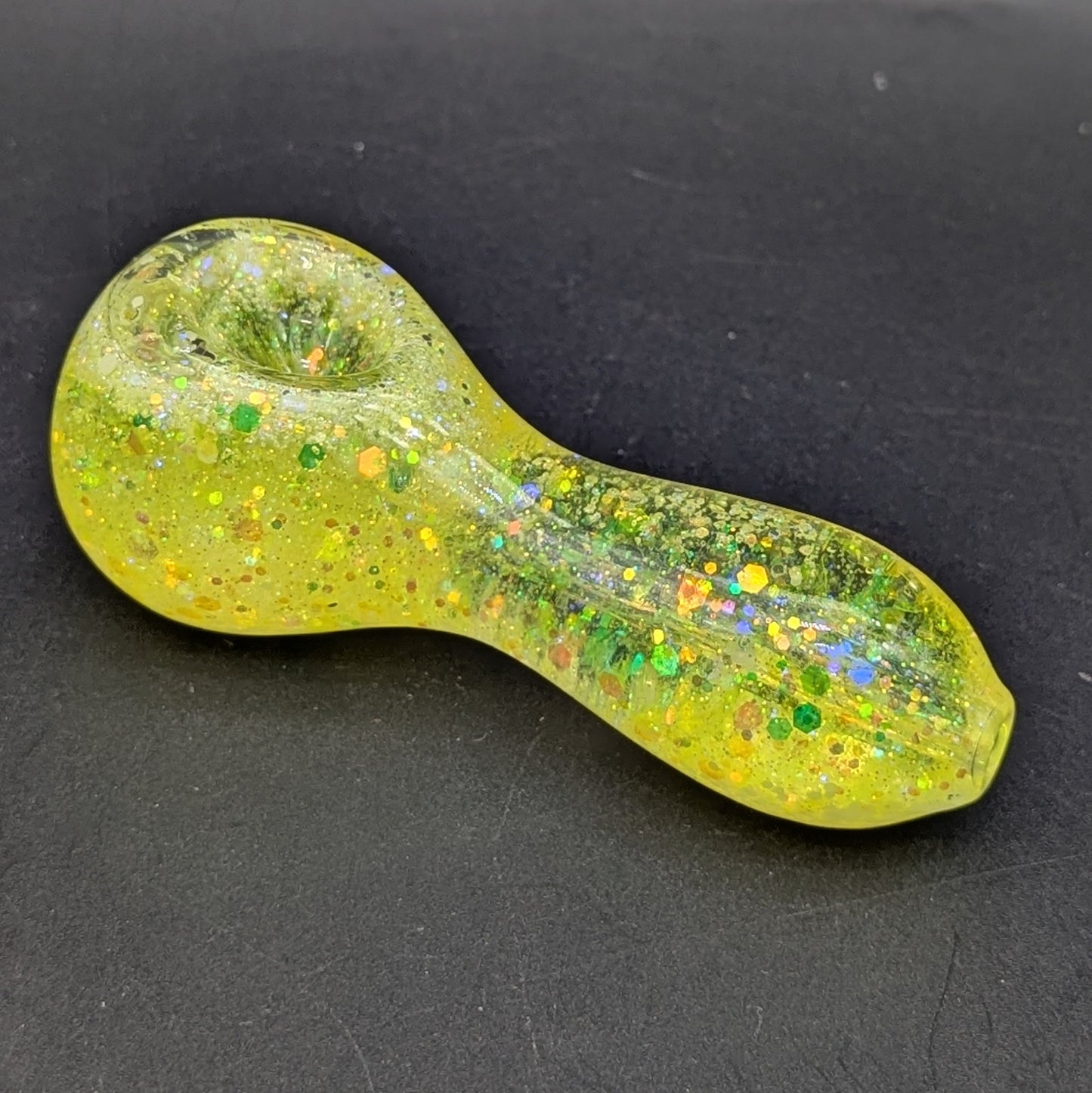 4" Glycerin Sparkle Steamroller Spoon Pipe