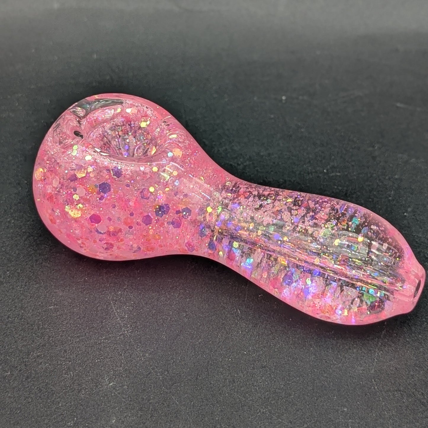 4" Glycerin Sparkle Steamroller Spoon Pipe
